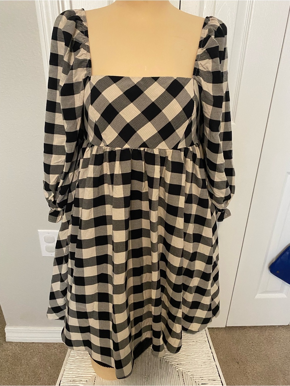 Buffalo Storia Black and White Gingham Dress size S